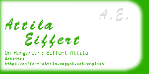 attila eiffert business card